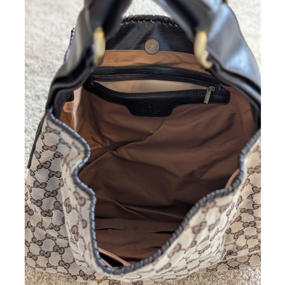 GG Large Monogram Horse bit Hobo Bag Purse *read description!* - Picture 8 of 10